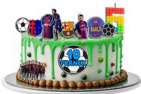 OPŁATEK ZESTAW NA URODZINY FC BARCELONA PIŁKA NOŻNA + IMIĘ