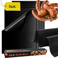 5 X MATA TEFLONOWA DO PIECZENIA TACKA NA GRILL, MATA GRILLOWA WIELORAZOWA