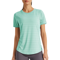 Koszulka sportowa damska do jogi treningowa szybkoschnąca zielona S