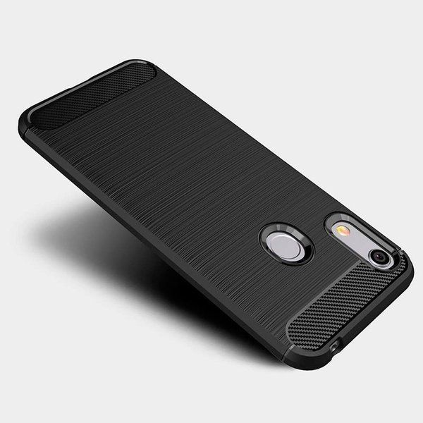 Pancerne etui Back Case Carbon do Huawei Y6s czarny zdjęcie 5