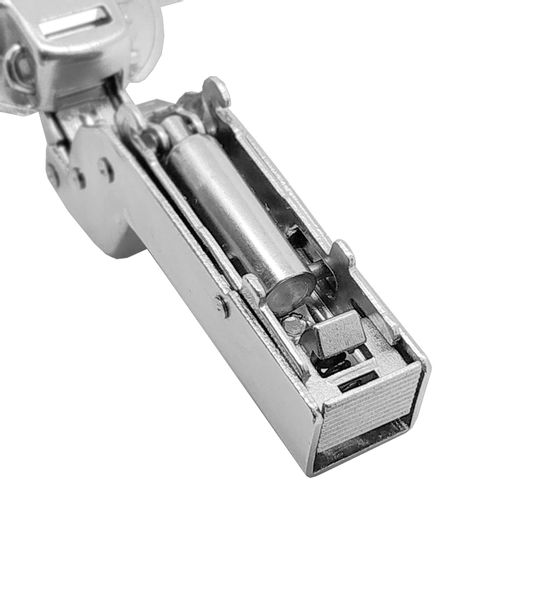 Zawias meblowy wpuszczany, wewnętrzny 110° samodomyk GTV-HC SOFT-CLOSE, z prowadnikiem, eurowkręty zdjęcie 9