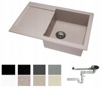 ZLEW ZLEWOZMYWAK GRANIT 8 kolorów 76x50 + SYFON