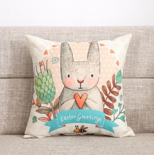 Poszewka na poduszkę z zajączkiem Hello Sping 45x45cm na Arena.pl