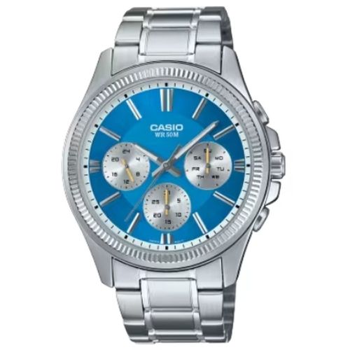 Zegarek Męski Casio DAY DATE MULTIFUNCTION - LIGHT BLUE na Arena.pl