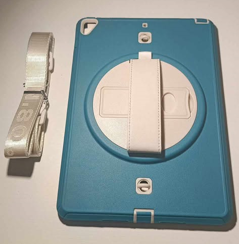 Etui do iPad 9/8/7 10.2" z Podstawką i Paskiem na Ramię Niebieskie na Arena.pl