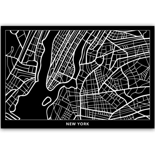 Deco Panel, Plan miasta Nowy Jork 120x80 na Arena.pl