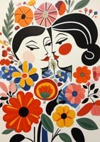 Plakat 29,7x42cm Kwiatowy Romans