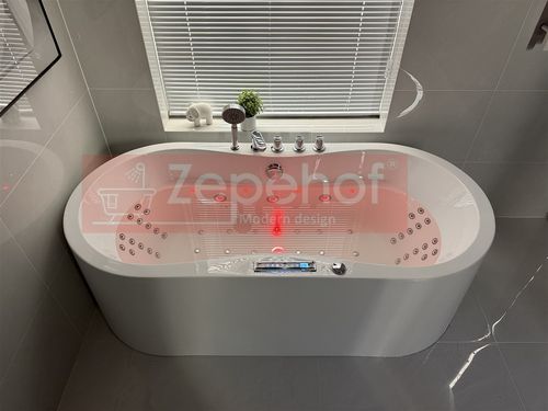 PIĘKNA OWALNA WANNA Z HYDROMASAŻEM 170X80 z 1 ODLEW GRZAŁKA na Arena.pl