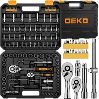 ZESTAW NARZĘDZI KLUCZY WALIZKA NARZĘDZIOWA CRV NASADKI BITY GRZECHOTKI DEKO