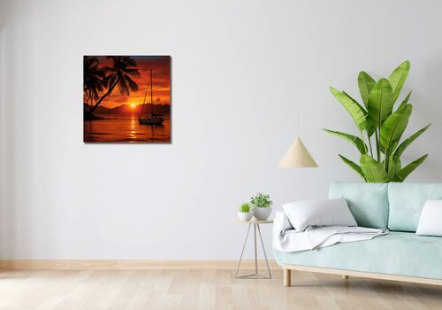 Obraz 60x60cm Tropikalny Zachód na Arena.pl