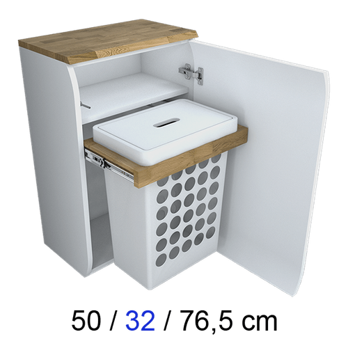 Szafka łazienkowa podwieszana z koszem na pranie 50/32/76,5 cm na Arena.pl