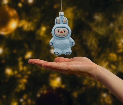 Bombka choinkowa ręcznie malowana - Labubu: błękitne na Arena.pl