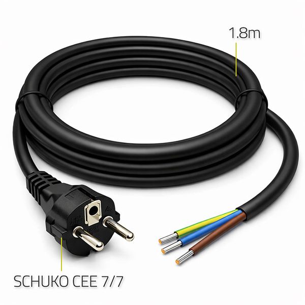 Qoltec przewód Schuko CEE7/7 3x1,5 1,8m zdjęcie 3