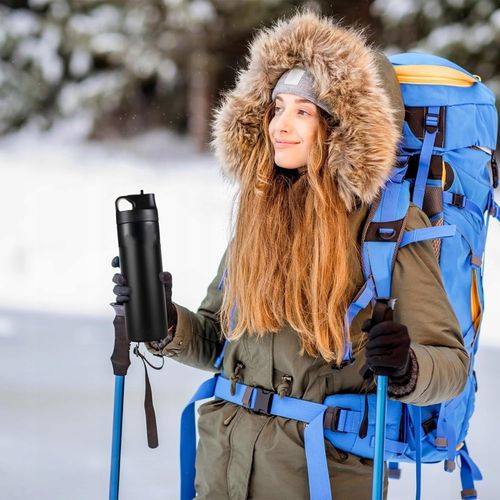 Kubek termiczny ze słomką i ustnikiem butelka termiczna stalowa 550 ml na Arena.pl