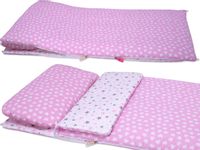 ŚPIWOREK do przedszkola pościel bawełniana BOBO lilaróż w serduszka