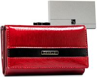 duży portfel damski ze skóry naturalnej na zatrzask i bigiel - 4u cavaldi