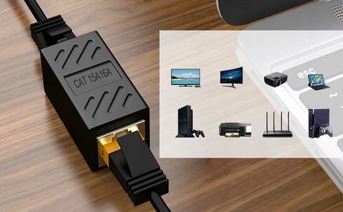 Złączka przedłużka sieciowa złącze RJ45-RJ45 lan KAT.5/6/7 1000Mb/s 8szt na Arena.pl