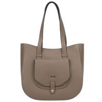 VEZZE torebka damska skórzana shopper z długimi rączkami V548 taupe