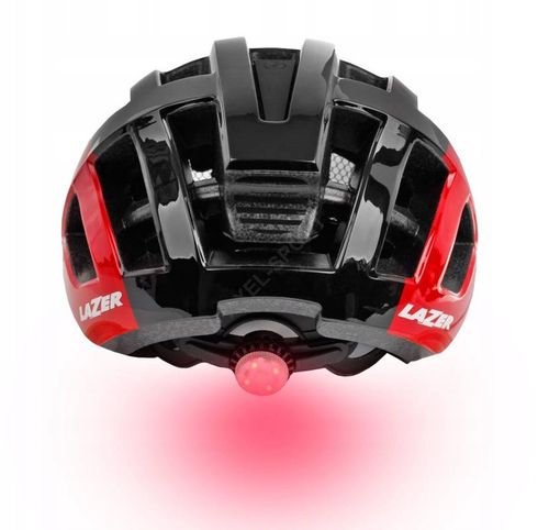 KASK ROWEROWY LAZER PETIT DLX BLACK RED 50-56 LED na Arena.pl