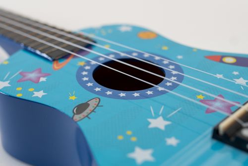 Ukulele sopranowe Rakiety Pokrowiec Struny Kostki Stroik Akordy ZESTAW na Arena.pl