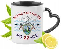 Na Urodziny 22 22Gie Kubek Czarny Z Uszkiem W Kształcie Serca Na Prezent