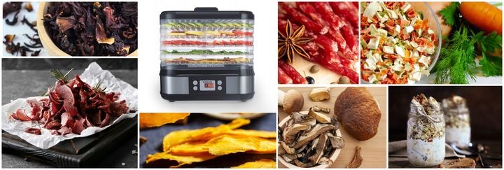 Duża Suszarka spożywcza do Grzybów Owoców Warzyw Dehydrator Timer Krexus zdjęcie 2