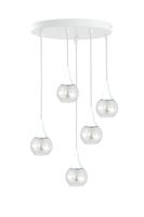 Lampa wisząca 5xE27 LACRIMA CLEAR WHITE