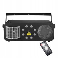 MULTIEFEKT ŚWIETLNY LED DERBY GOBO WASH LASER LIGHT4ME PARTY III V2 PILOT