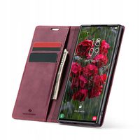 ETUI Z KLAPKĄ DO GALAXY S24 ULTRA SKÓRZANE PORTFEL POKROWIEC + SZKŁO
