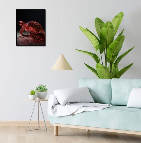 Plakat 40x50cm Neonowy Żółw na Arena.pl