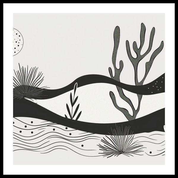 Plakat 70x70cm Ogród przy Nocy zdjęcie 3
