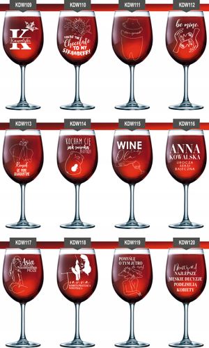 lampka kieliszek do wina z grawerem na PREZENT na imieniny personalizowany na Arena.pl