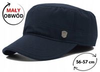 PATROLÓWKA Męska Czapka z Daszkiem Ocieplana z Podszewką GRANAT Pako Jeans