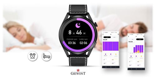 Smartwatch Giewont Vertex SmartCall GW450-2 Carbon/Carbon Leather na Arena.pl