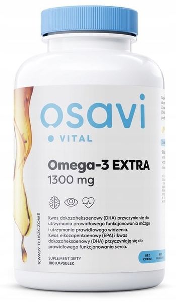 OSAVI OMEGA-3 EXTRA VITAL 1300MG CYTR 180 SOFTGELS zdjęcie 1