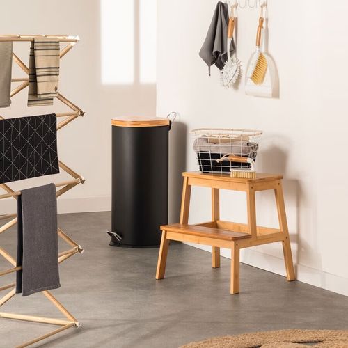 Taboret/ podnóżek z 2 stopniami bambusowy na Arena.pl