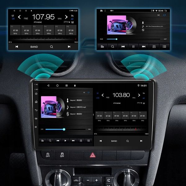 RADIO 2 DIN ANDROID 13 Audi A3 8P 2003-2013 ANDROID AUTO CARPLAY 2GB/64GB zdjęcie 3