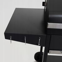 Duży grill węglowy ogrodowy ruszt z pokrywą szuflada na popiół termometr