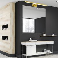 Łazienkowa LAMPA ścienna SHINE ML6338 Milagro metalowa OPRAWA kinkiet LED 15W 4000K nad lustro IP44 złoty