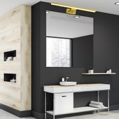 Łazienkowa LAMPA ścienna SHINE ML6338 Milagro metalowa OPRAWA kinkiet LED 15W 4000K nad lustro IP44 złoty