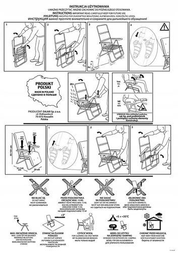 Leżak stal wielokolorowy Patio na Arena.pl