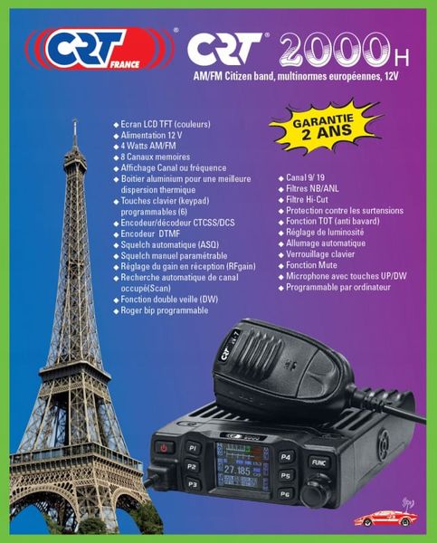 Radio CB CRT 2000 H 12V AM/FM export zdjęcie 3