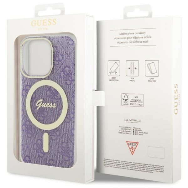 Etui Guess do iPhone 14 Pro, Fioletowy, MagSafe zdjęcie 8