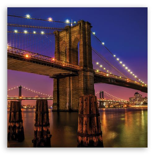 OBRAZ NA PŁÓTNIE Most Noc Nowy Jork na Arena.pl