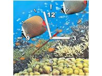 30X30CM ZEGAR PODWODNA PANORAMA OBRAZ DREWNO