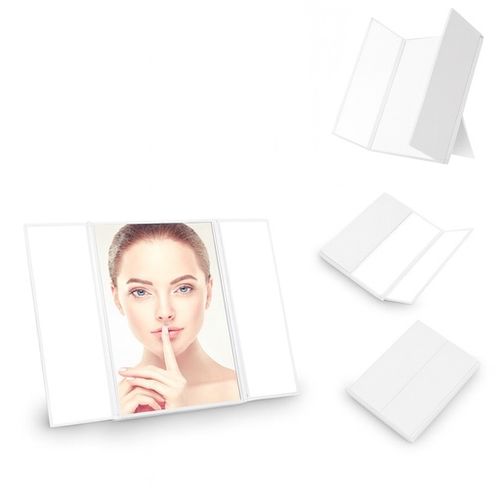 Lusterko kosmetyczne składane potrójne białe z LED na Arena.pl