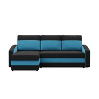 Narożnik uniwersalny, mikrofaza, AURELO, 231x140x92, niebieski | TYLETEGOTU