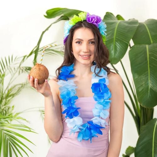 Naszyjnik hawajski niebieski, 115 cm na Arena.pl