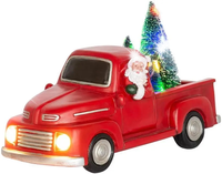 DEKORACJA ŚWIĄTECZNA SAMOCHÓD PICK UP BOŻONARODZENIOWY Z MIKOŁAJEM LED