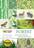 BLOK Z MOTYWAMI FOREST A4 16 80G HAPPY COLOR